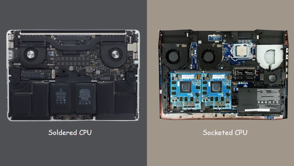 La différence entre les processeurs soudés et les processeurs à socket
